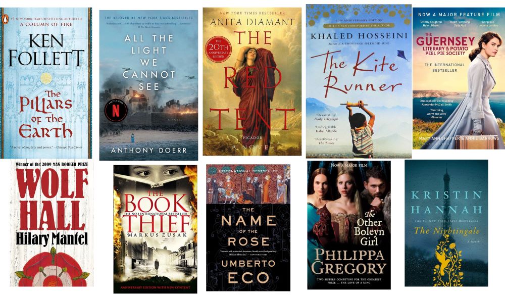 10 Historical Fiction Books Collage